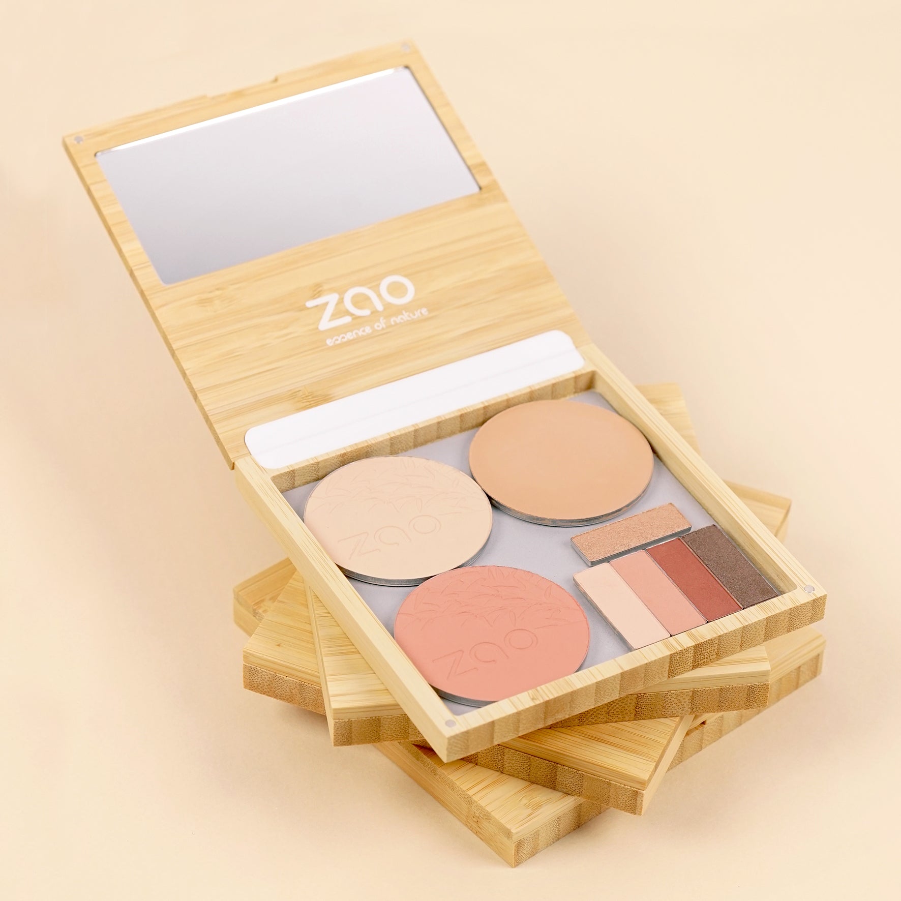 ZAO Refillable Magnetic Bamboo Palette L (tom) - Palette - JK-Shop