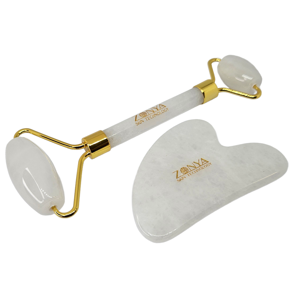 Zonya White Jade Roller Kit - Massasjesett - JK-Shop