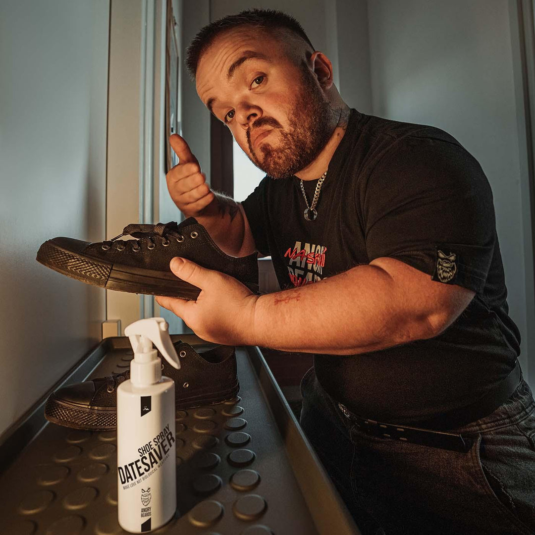 Angry Beards Shoe Spray Datesaver | Fotpleie | Angry Beards | JK SHOP | JK Barber og herre frisør | Lavepriser | Best