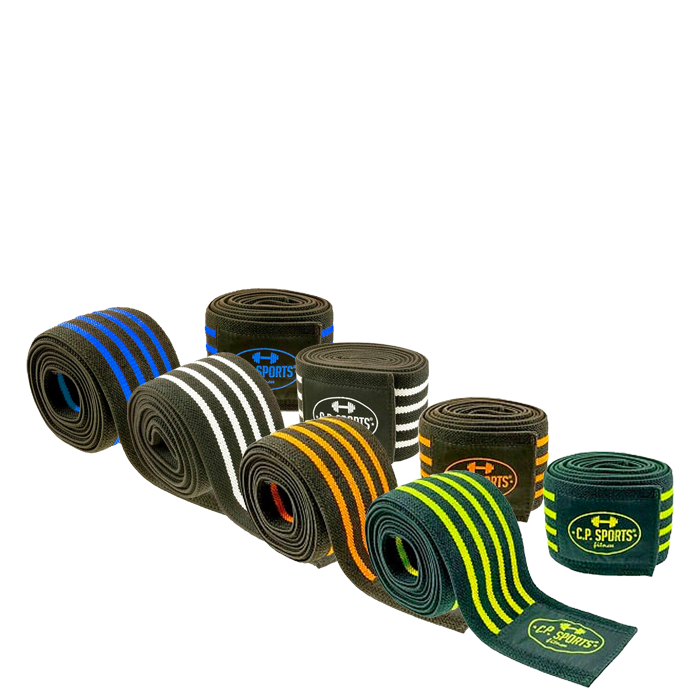 Knee Wraps, Black/Yellow, 2 m -  - JK-Shop