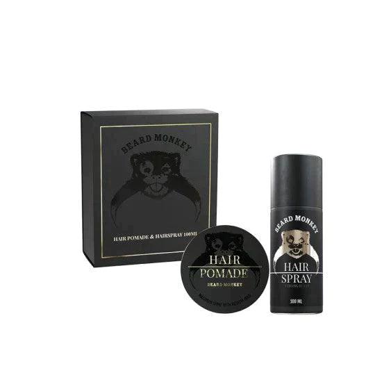 Beard Monkey Gift Set Hair Pomade & Hairspray | Hårstylingsett | Beard Monkey | JK SHOP | JK Barber og herre frisør | Lavepriser | Best