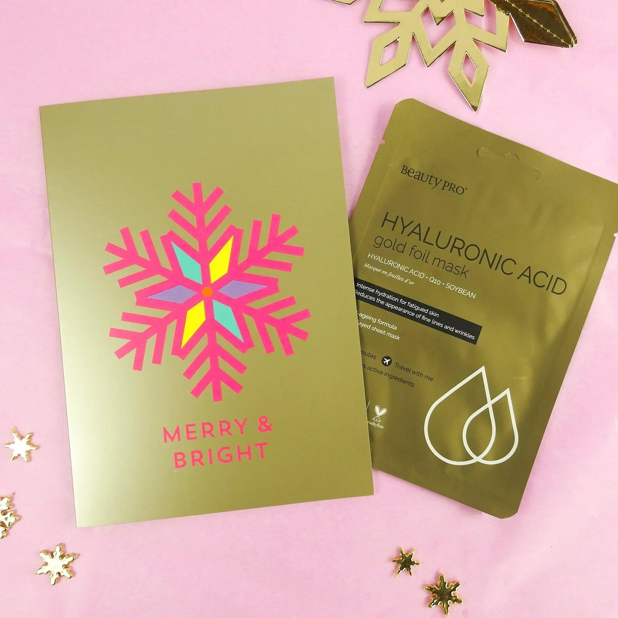 Beauty Pro - Christmask Card with Hyaluronic Acid Face Mask | Ansiktsmaske | Beauty Pro | JK SHOP | JK Barber og herre frisør | Lavepriser | Best