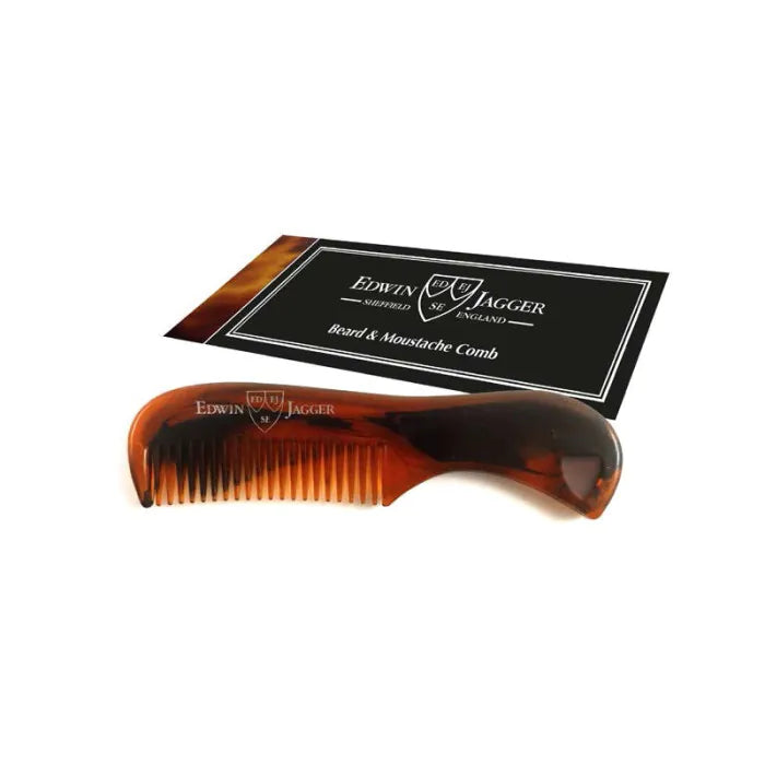 Edwin Jagger Beard & Moustache Comb – Tortoiseshell