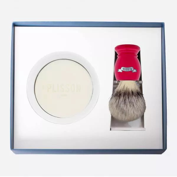 Plisson Starter Kit, High Mountain White Fibre & Shaving Bowl W/Soap