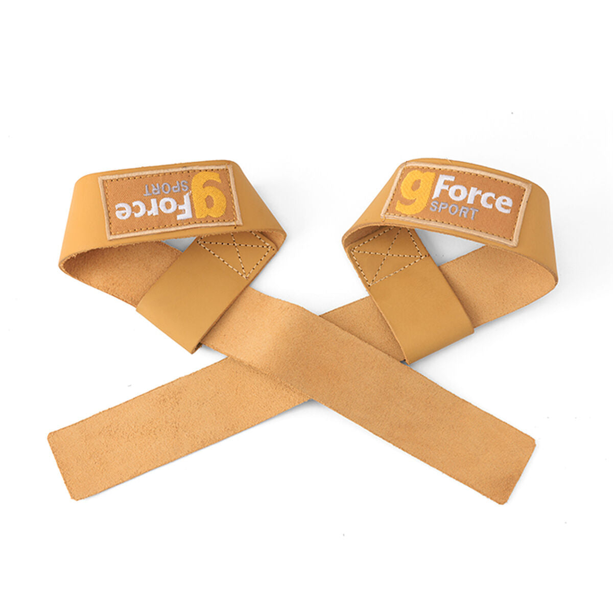 gForce Lifting Straps lær brun løftestropper emballasje