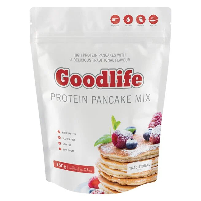 Goodlife Protein Pancakes 750 g, Traditional flavour &  Chocolate