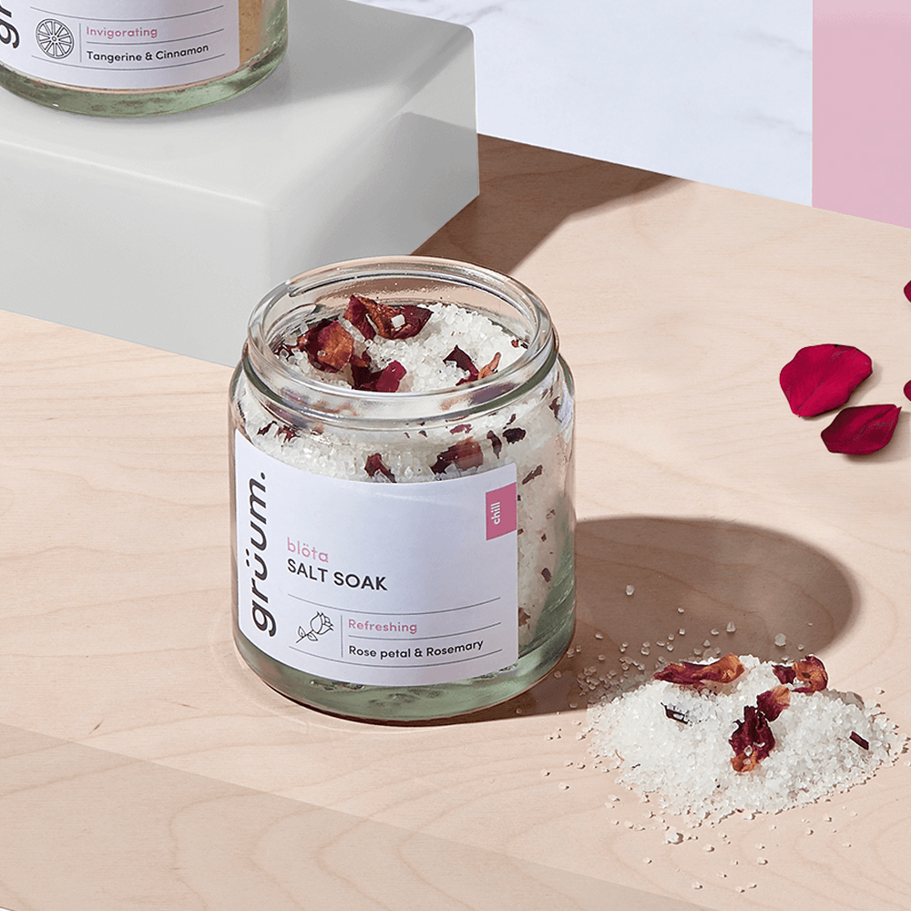 grüum blöta Salt Soak Rose Petal and Rosemary-Gruum-Badesalt-JKSHOP