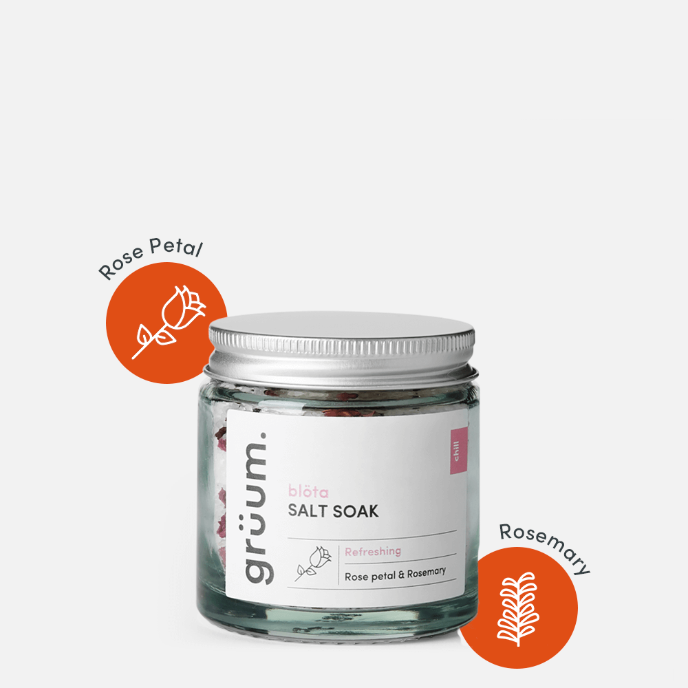 grüum blöta Salt Soak Rose Petal and Rosemary-Gruum-Badesalt-JKSHOP