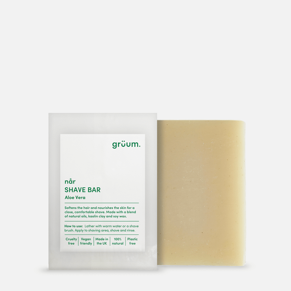 grüum når Zero Plastic Shave Bar - Aloe Vera-Gruum-Barbersåpe-JKSHOP