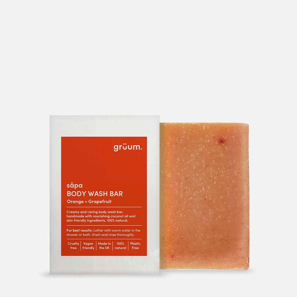 grüum såpa Zero Plastic Body Bar - Orange & Grapefruit-Gruum-J&K Shop