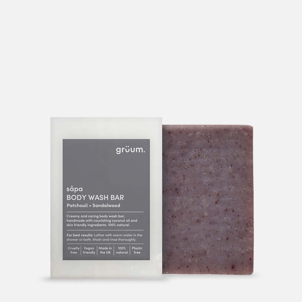 grüum såpa Zero Plastic Body Bar - Patchouli & Sandalwood-Gruum-Kroppssåpe-JKSHOP