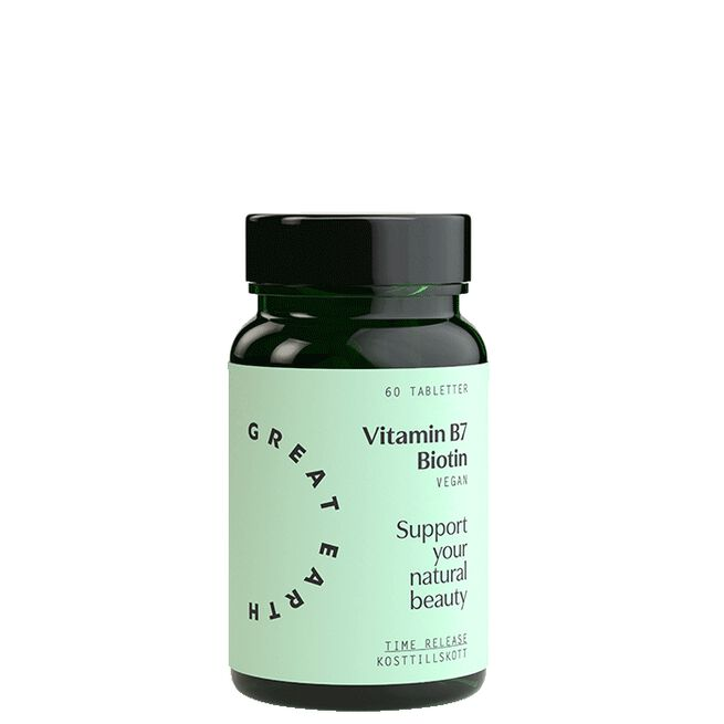 Great Earth Vitamin B7/Biotin 60 tabletter