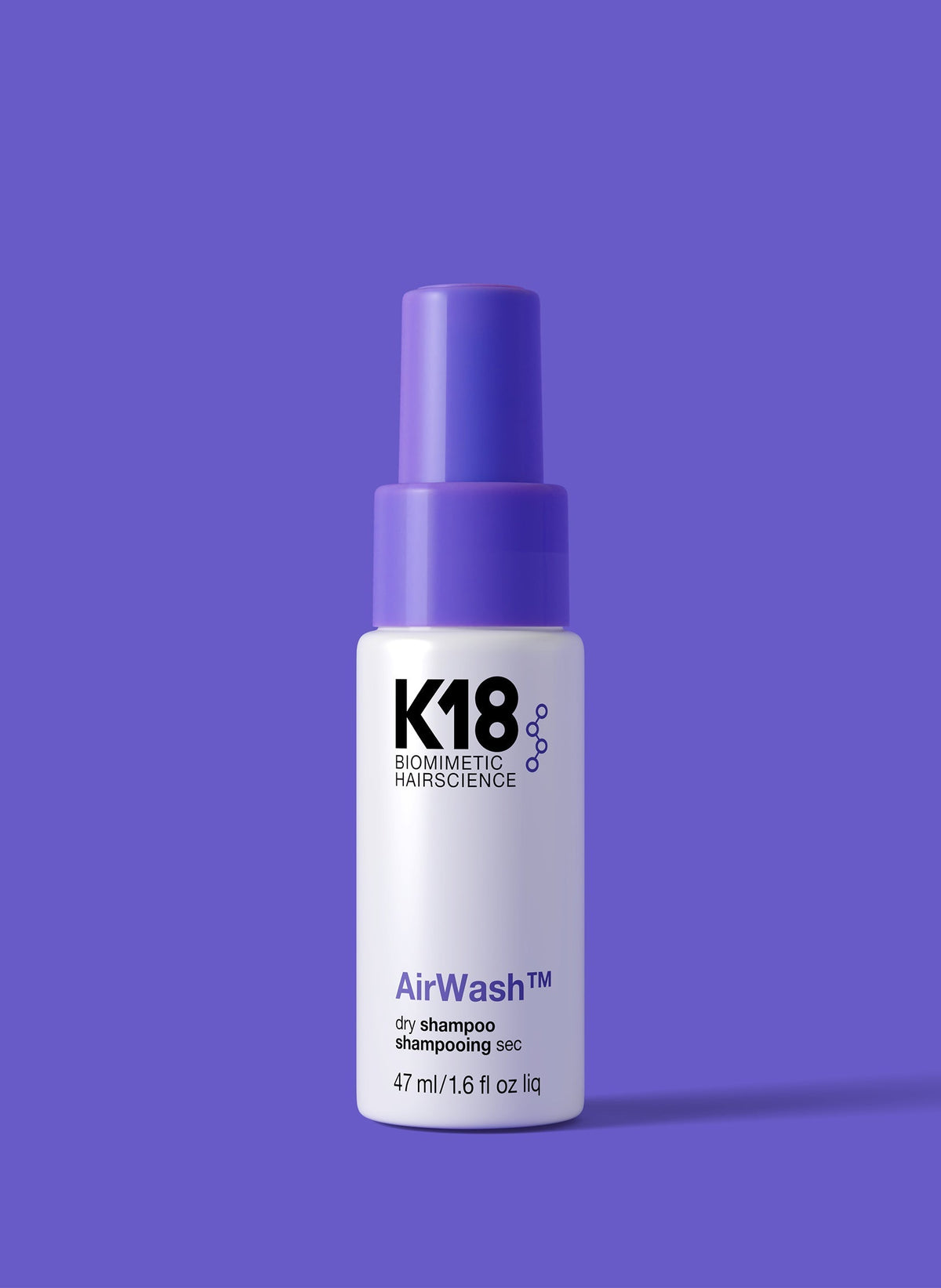 K18 AirWash tørrsjampo 47 ml reisestørrelse