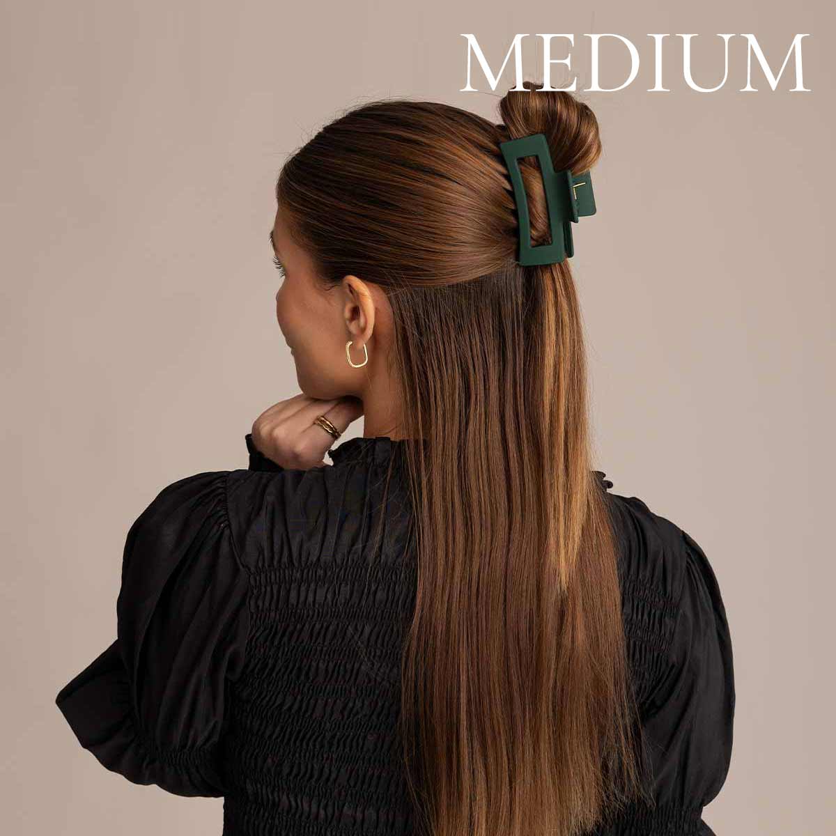 Léonie Items Hair Clip Medium smaragdgrønn hårklype