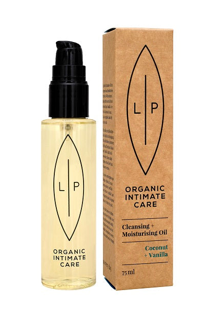Lip Intimate Care Cleansing + Moisturising Oil, Coconut + Vanilla 75ml