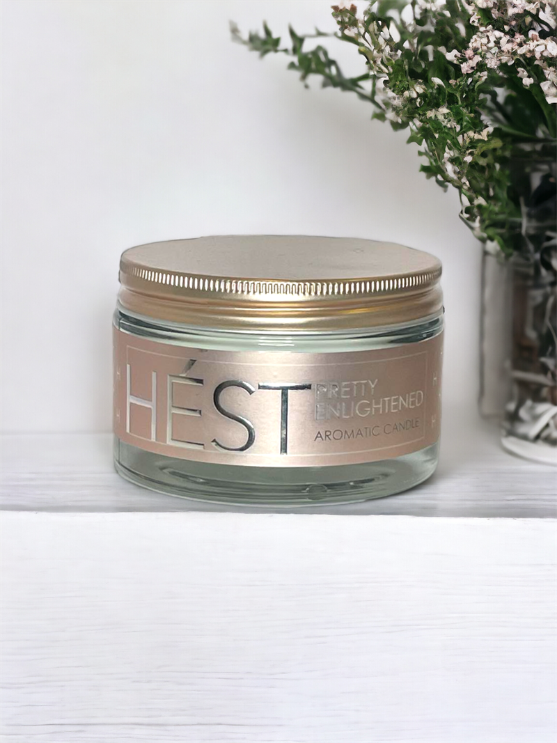 Terrigeno HÉST Aromatic Candle + rosenkvartsstener - Duftlys - JK-Shop