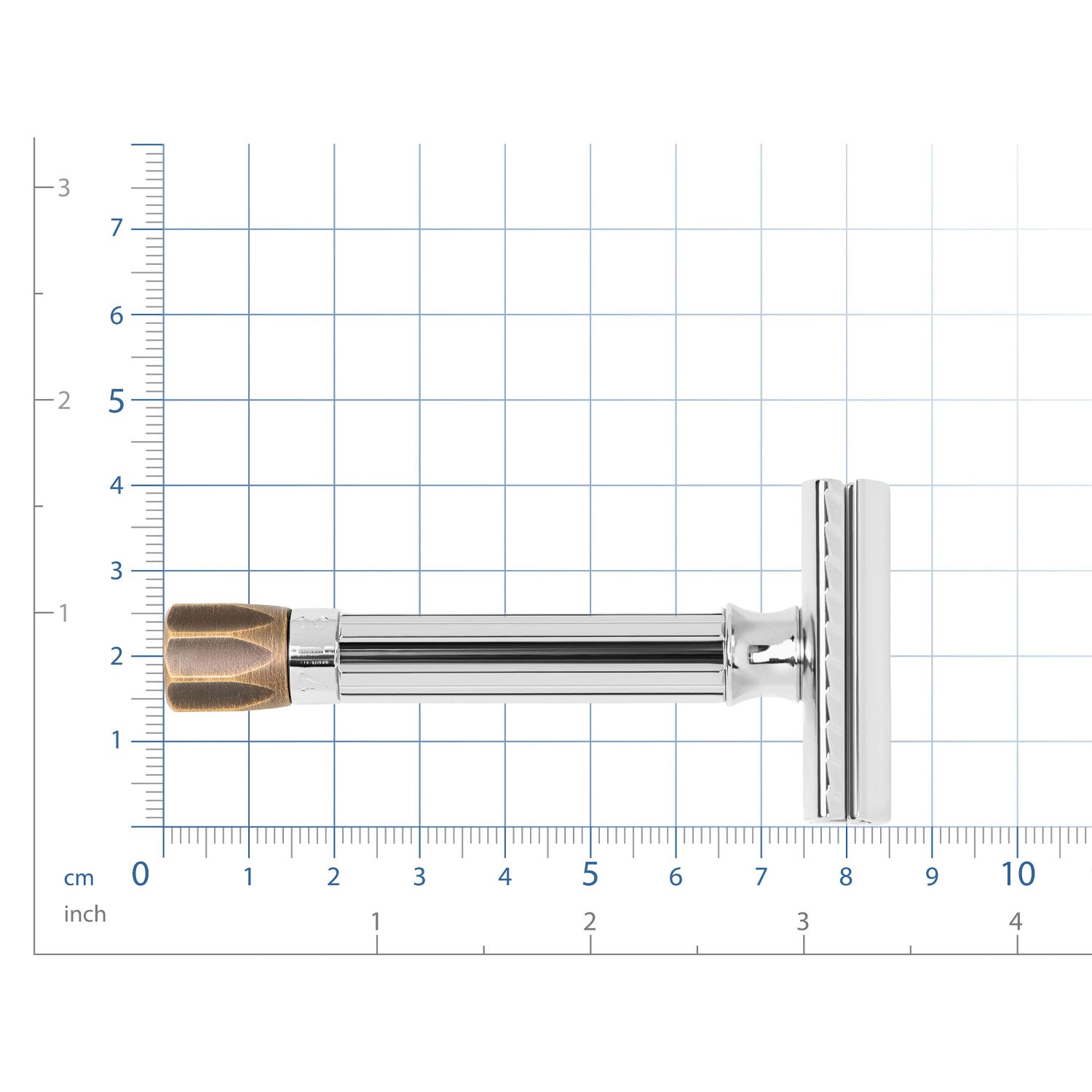 MERKUR (500C) Adjustable Blade Gap, Short Handle- Brass