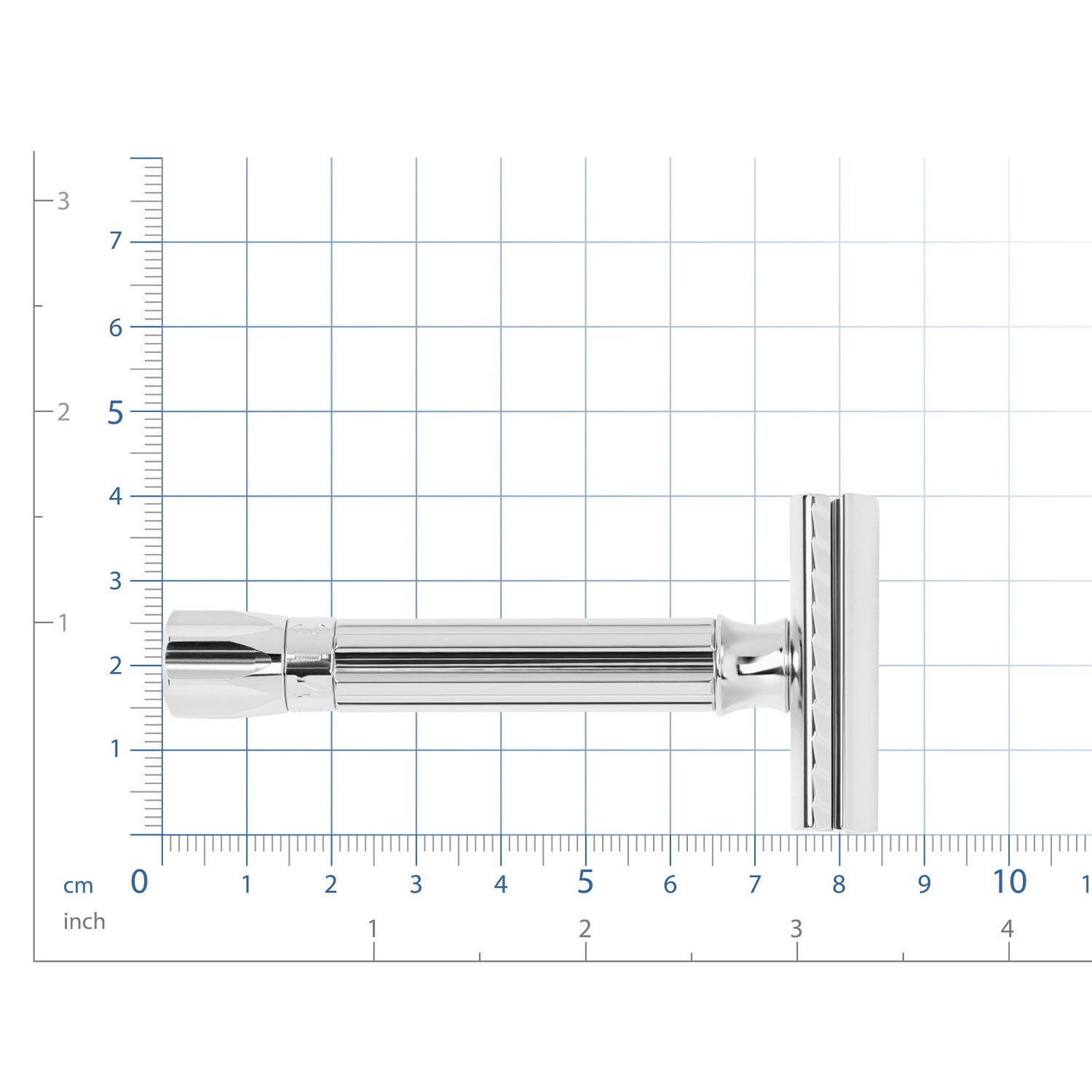 MERKUR (500C) Adjustable Blade Gap Short Handle,  Bright Chrome