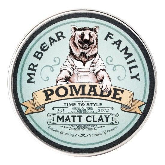Mr Bear Family Pomade - Matt clay | Pomade | Mr Bear Family | JK SHOP | JK Barber og herre frisør | Lavepriser | Best