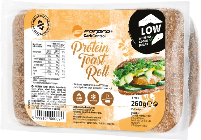 Forpro Protein Toast Roll, 4x65g