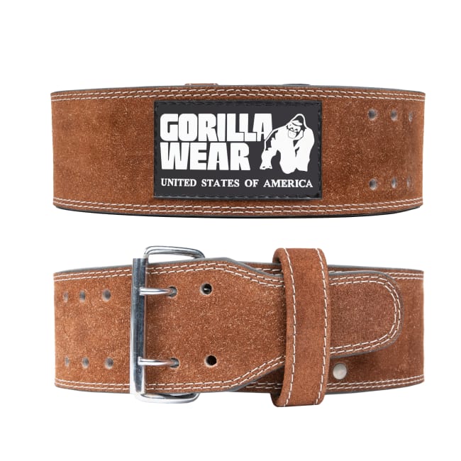 Gorilla Wear Leather Lifting Belt (10cm), Brown, 2XL/3XL