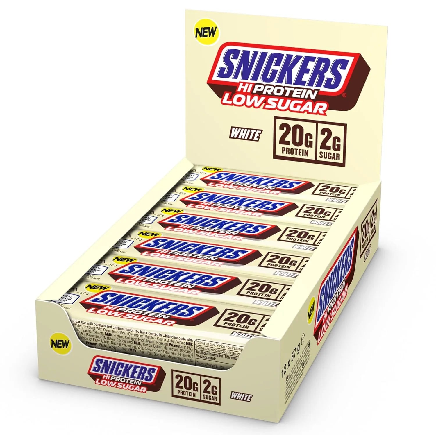 Snickers LOW SUGAR Protein bar, 57gx12 stk