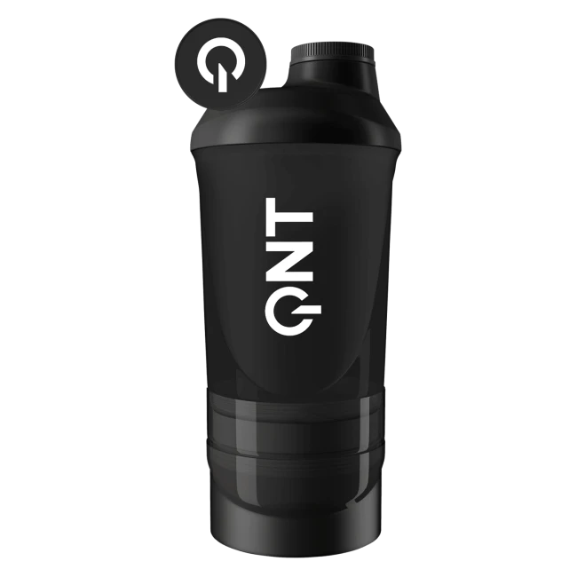 QNT Shaker, 950ml (600+350ml), Black smoke