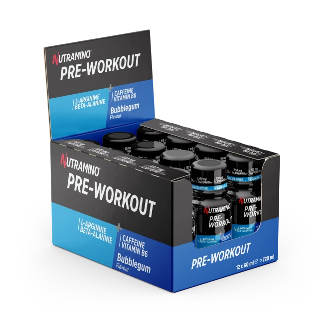 Nutramino Pre Workout SHOT, 12x60ml, Bubblegum