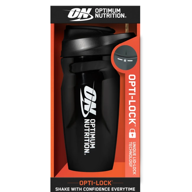 ON Opti-Lock Shaker – Black - Shakers & Vannflasker - JK-Shop