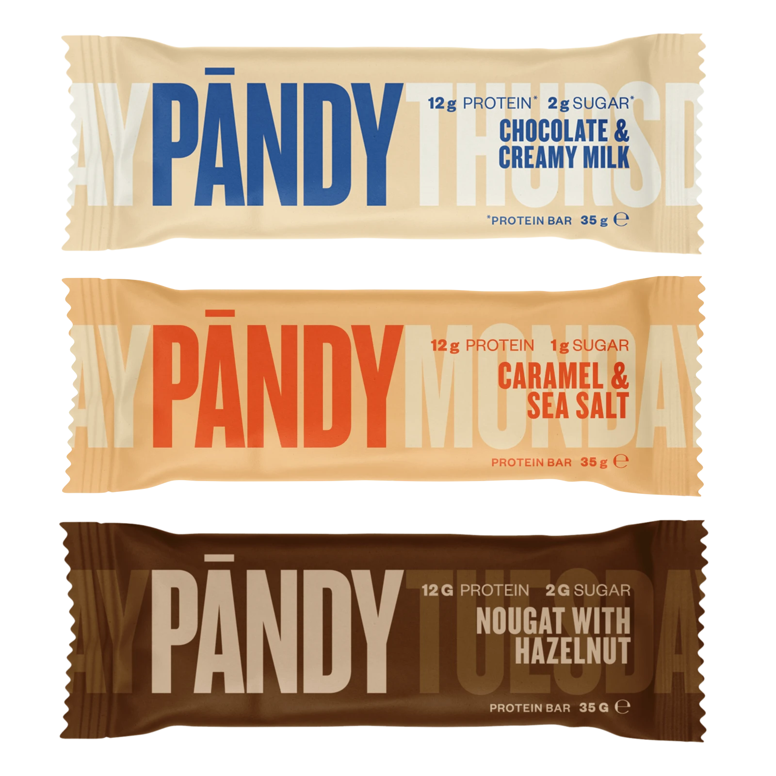 Pandy Protein bar 35gx18stk - 3 smaker