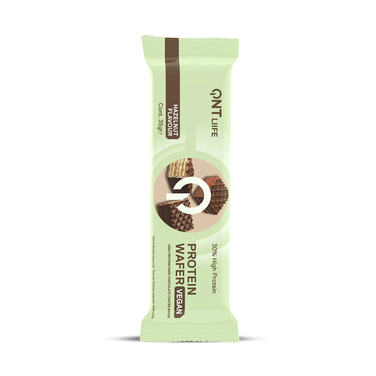 QNT Vegan Protein Wafer Bar 35 g vegansk proteinbar Hazelnut