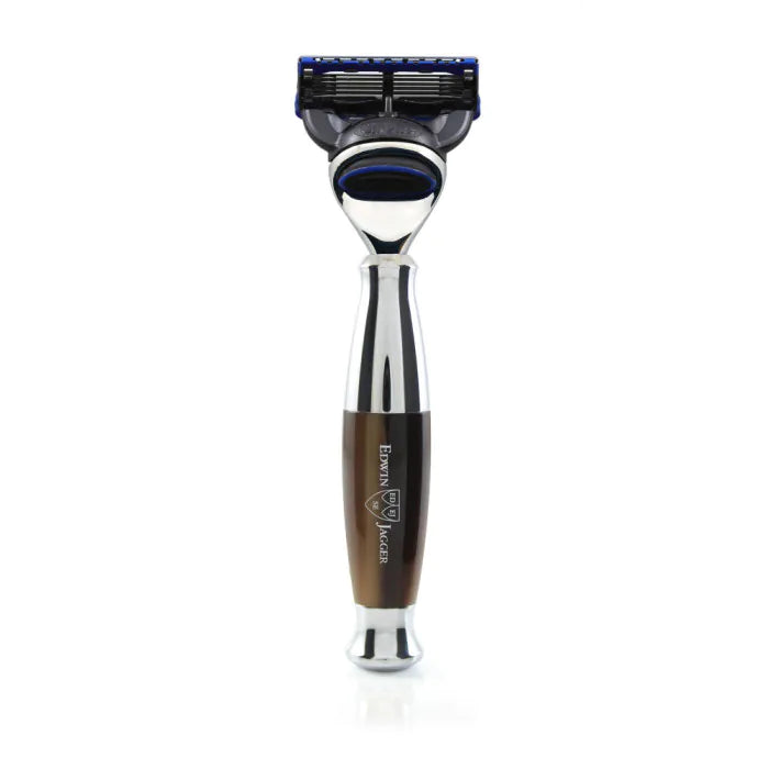 Edwin Jagger Gillette® Fusion® ProGlide® razor, imitation light horn, chrome plated