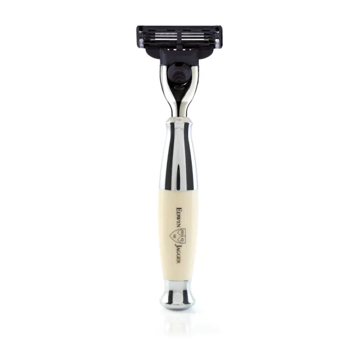 Edwin Jagger Gillette® Mach3® razor, imitation ivory, chrome plated