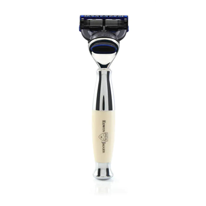 WEdwin Jagger Gillette® Fusion® ProGlide® razor, imitation ivory, chrome plated