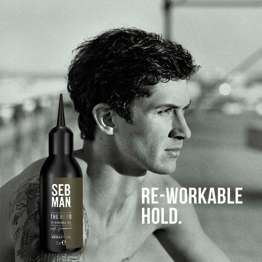 SEB Man The Hero Re-Workable Gel 75ml | Gel | SEB MAN | JK SHOP | JK Barber og herre frisør | Lavepriser