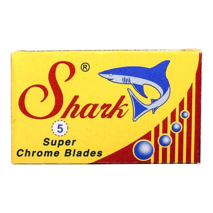 Shark Super Chrome tradisjonelle barberblader - 5-pakning | Barberblad | Shark | JK SHOP | JK Barber og herre frisør | Lavepriser