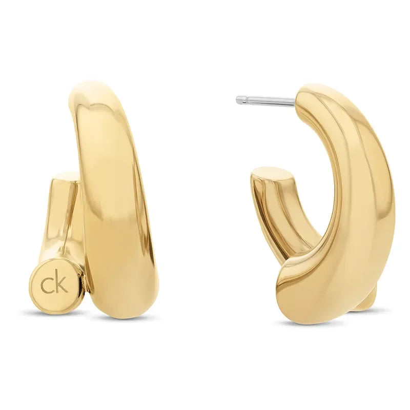 CALVIN KLEIN SS/GP EARRINGS