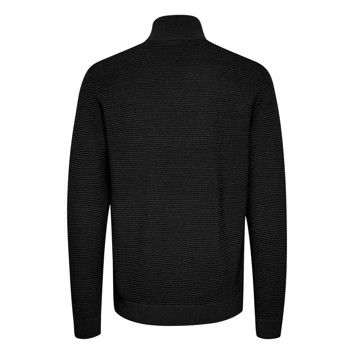 Solid Valencia half zip strikkegenser svart