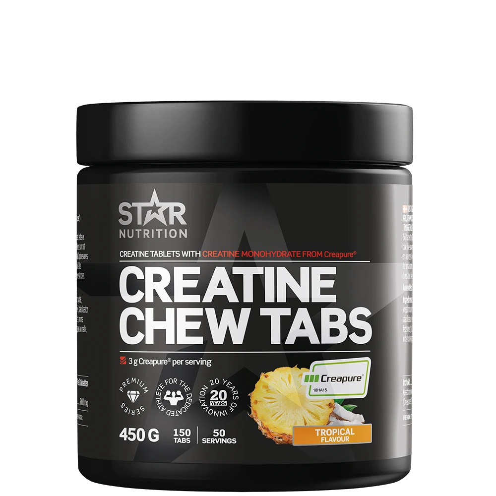 Star Nutrition Creatine Chew Tabs 150 tabletter Tropical - New