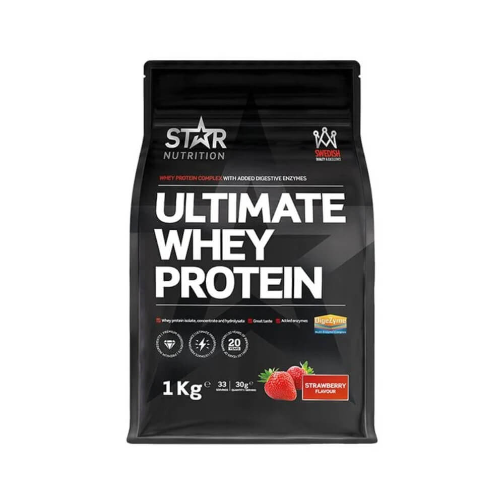 Star Nutrition Ultimate Whey Myseprotein 1 kg Strawberry