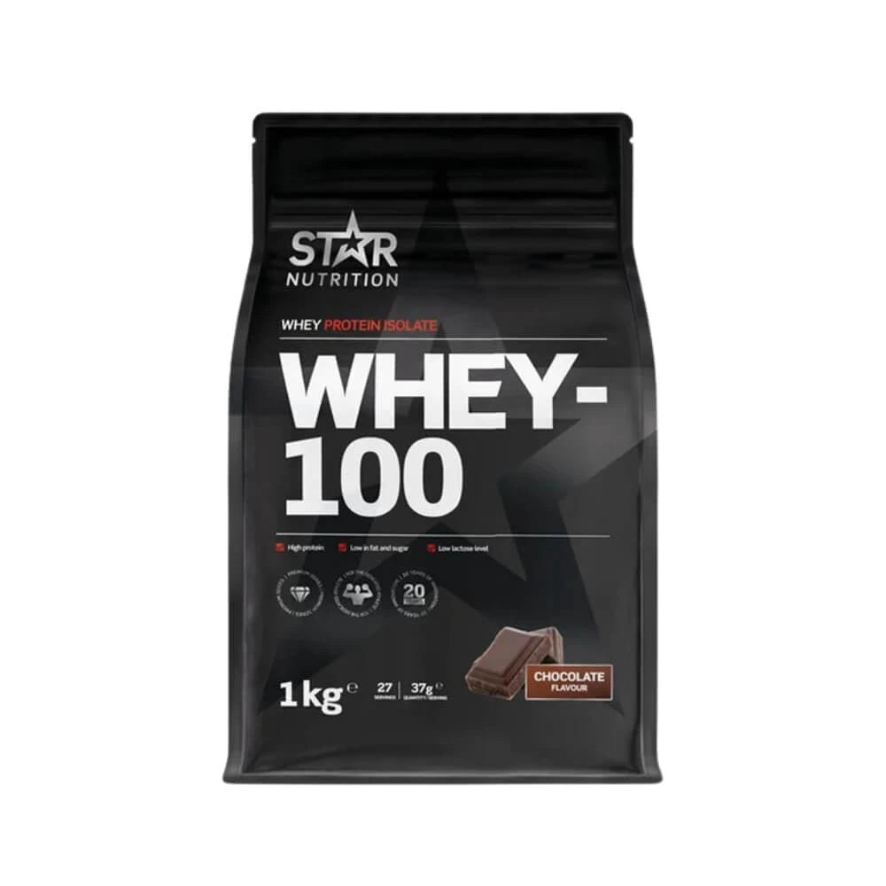 Star Nutrition Whey-100 Myseprotein 1 kg Chocolate