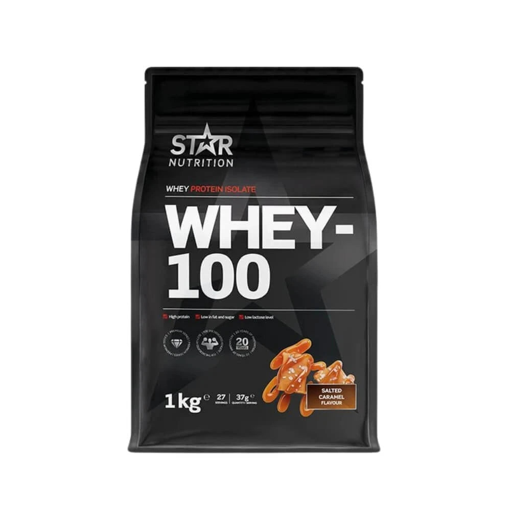 Star Nutrition Whey-100 Myseprotein 1 kg Salted Caramel