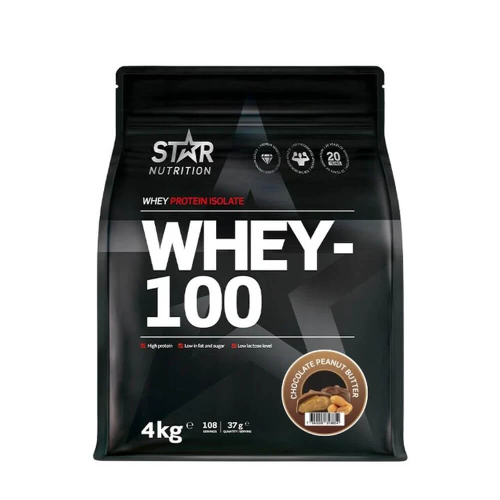 Star Nutrition Whey-100 Myseprotein 4 kg Chocolate Peanut butter