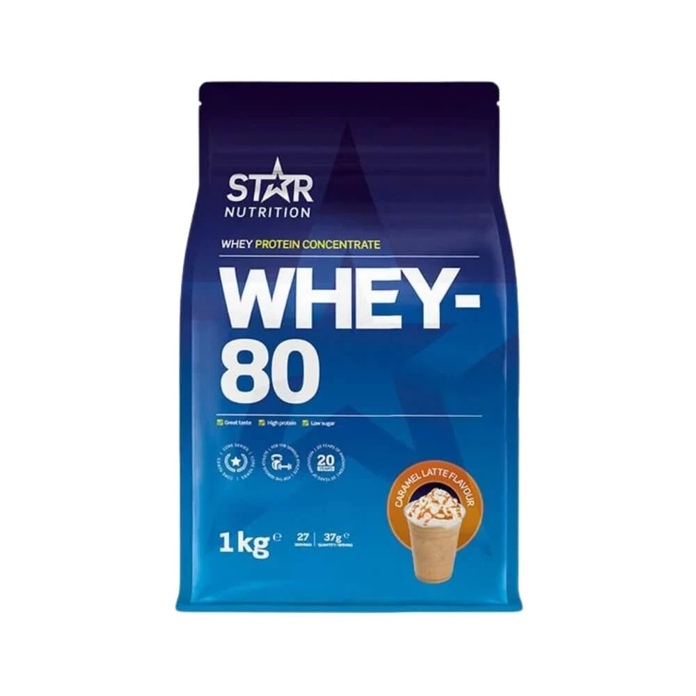 Star Nutrition Whey-80 Myseprotein 1 kg Caramel Latte
