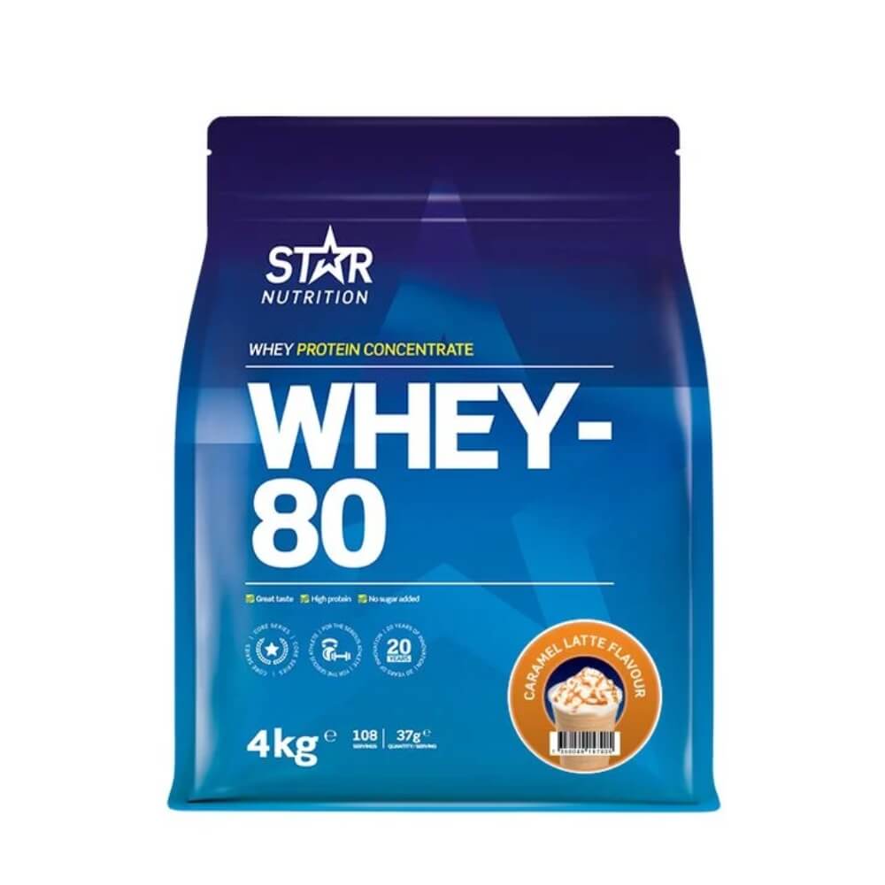 Star Nutrition Whey-80 Myseprotein 4 kg Caramel Latte