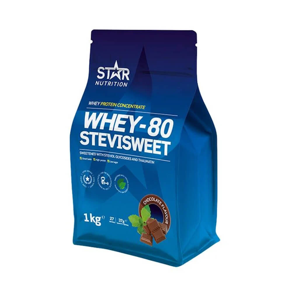 Star Nutrition Whey-80 SteviSweet Myseprotein 1 kg Chocolate
