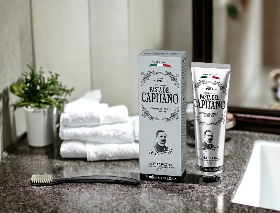 Cupra Pasta del Capitano Tannkrem 75 ml - Ativt kull