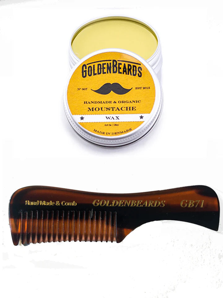 Golden Beards Moustache Wax + GB 71 Comb