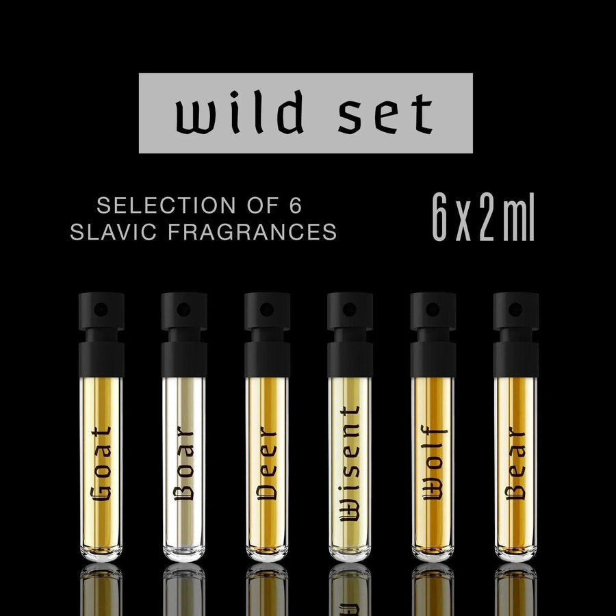 Wild Slavic Fragrances - Eau de Parfum Duftprøver Sett 2ml | Parfyme | Wolf Brothers | JK SHOP | JK Barber og herre frisør | Lavepriser | Best